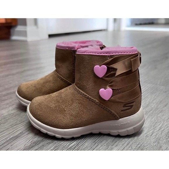 Skechers Other - Skechers Suede Fuzzy Boots - Toddler Size 5 - Excellent condition!